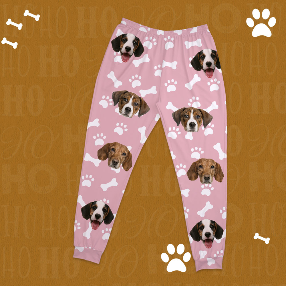 Custom Photo Pet Faces - Gift For Dog Lovers, Cat Lovers - Personalized Unisex Pajamas Set - Get Photo Blanket