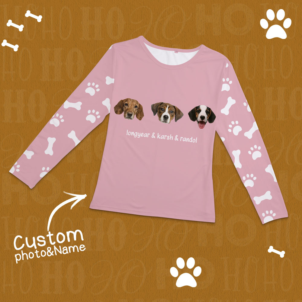 Custom Photo Pet Faces - Gift For Dog Lovers, Cat Lovers - Personalized Unisex Pajamas Set - Get Photo Blanket