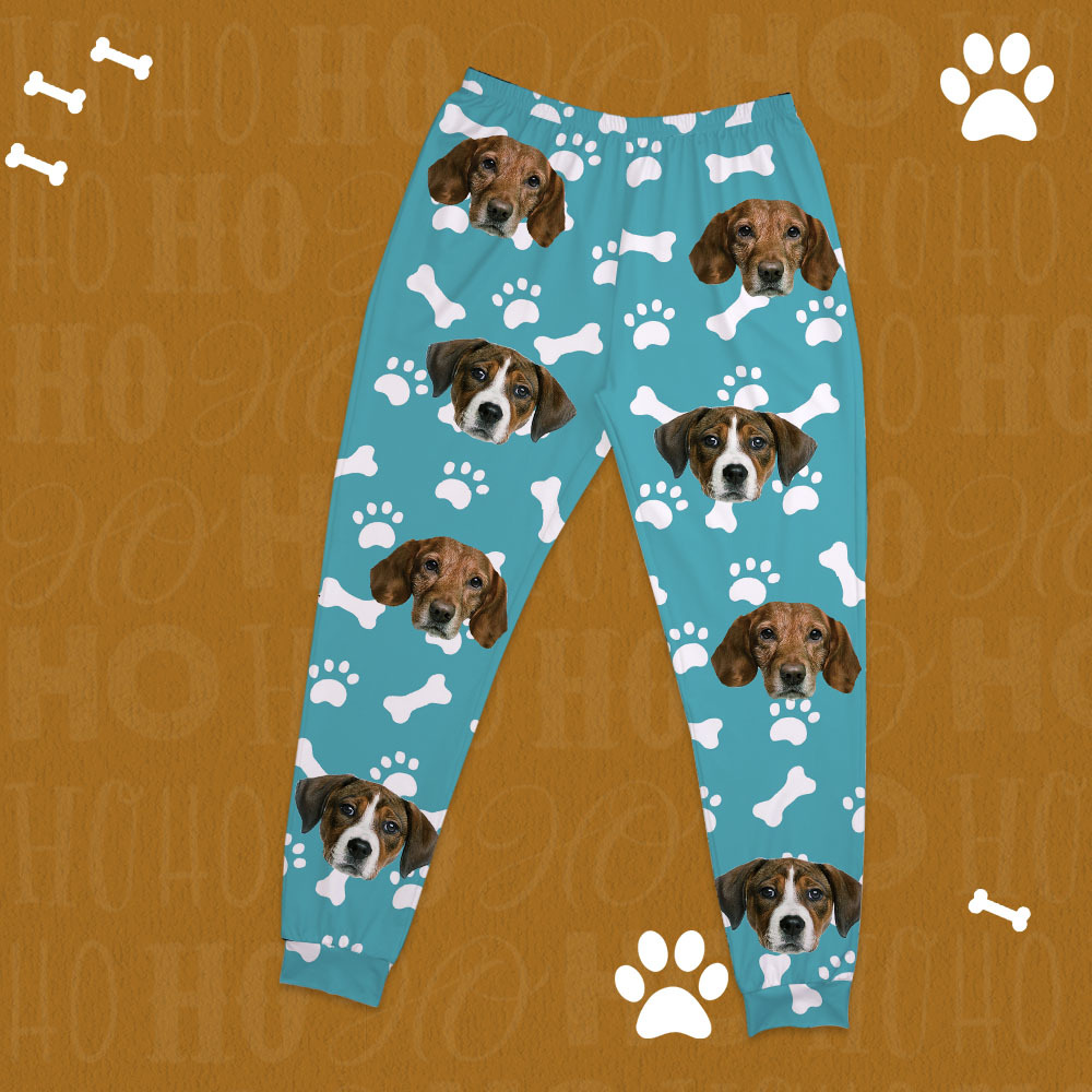 Custom Photo Pet Faces - Gift For Dog Lovers, Cat Lovers - Personalized Unisex Pajamas Set - Get Photo Blanket