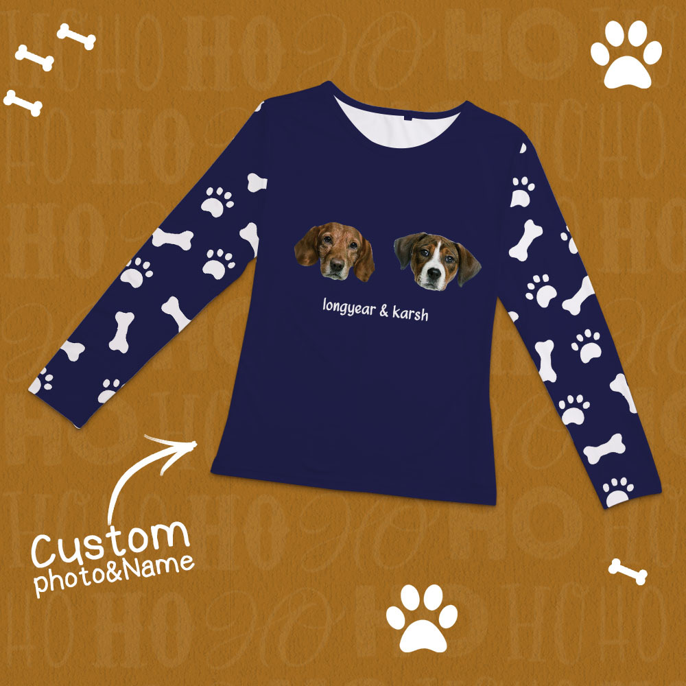 Custom Photo Pet Faces - Gift For Dog Lovers, Cat Lovers - Personalized Unisex Pajamas Set - Get Photo Blanket