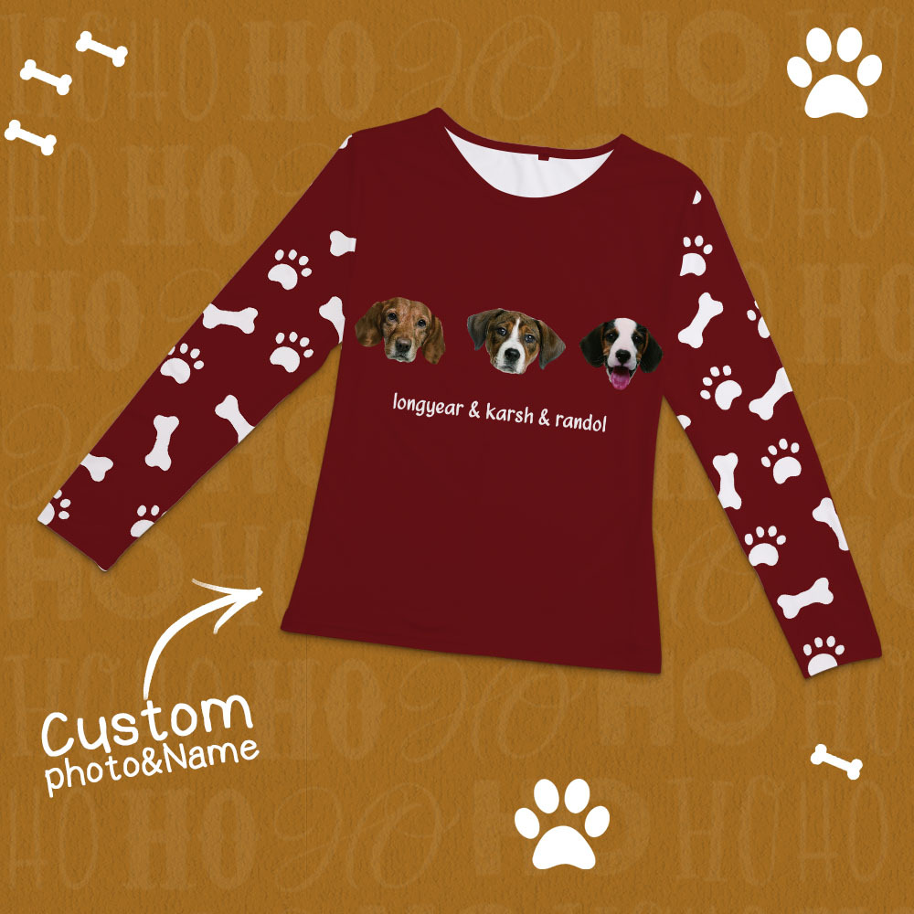 Custom Photo Pet Faces - Gift For Dog Lovers, Cat Lovers - Personalized Unisex Pajamas Set - Get Photo Blanket