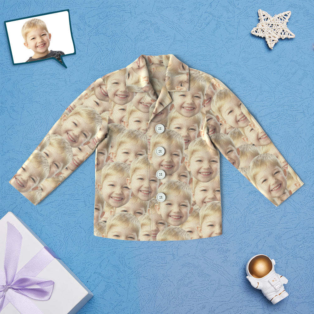 Custom Face Children's Pajamas - Face Mash - Get Photo Blanket