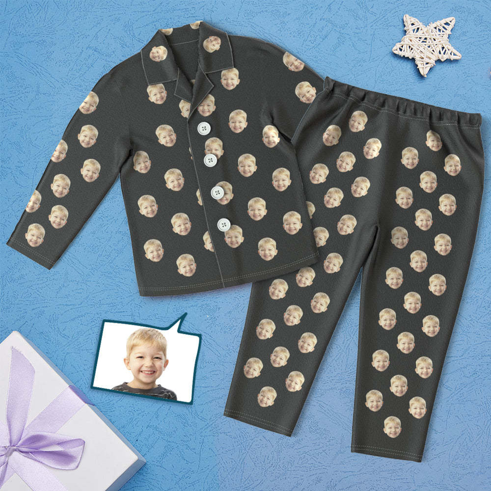 Custom Face Children's Pajamas Personalized Kid's Sleepwear - Get Photo Blanket