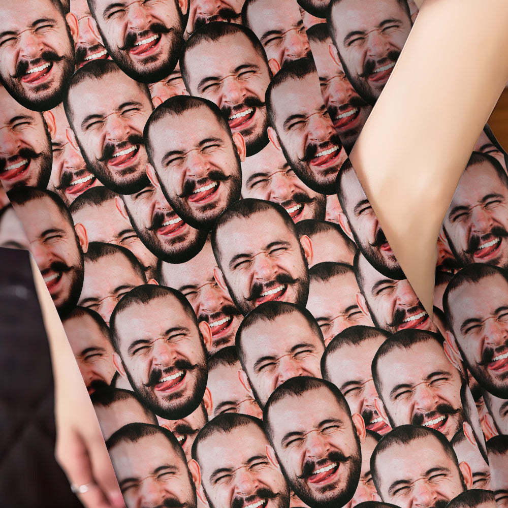 Custom Photo Face Nightdress Personalized Women's Oversized Nightshirt Face Mash Gifts For Her - Get Photo Blanket