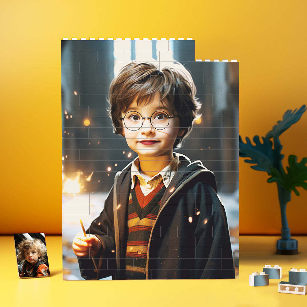 Personalized Brick Rectangle Building Photo Block Custom Face Harry Potter Frame - Get Photo Blanket