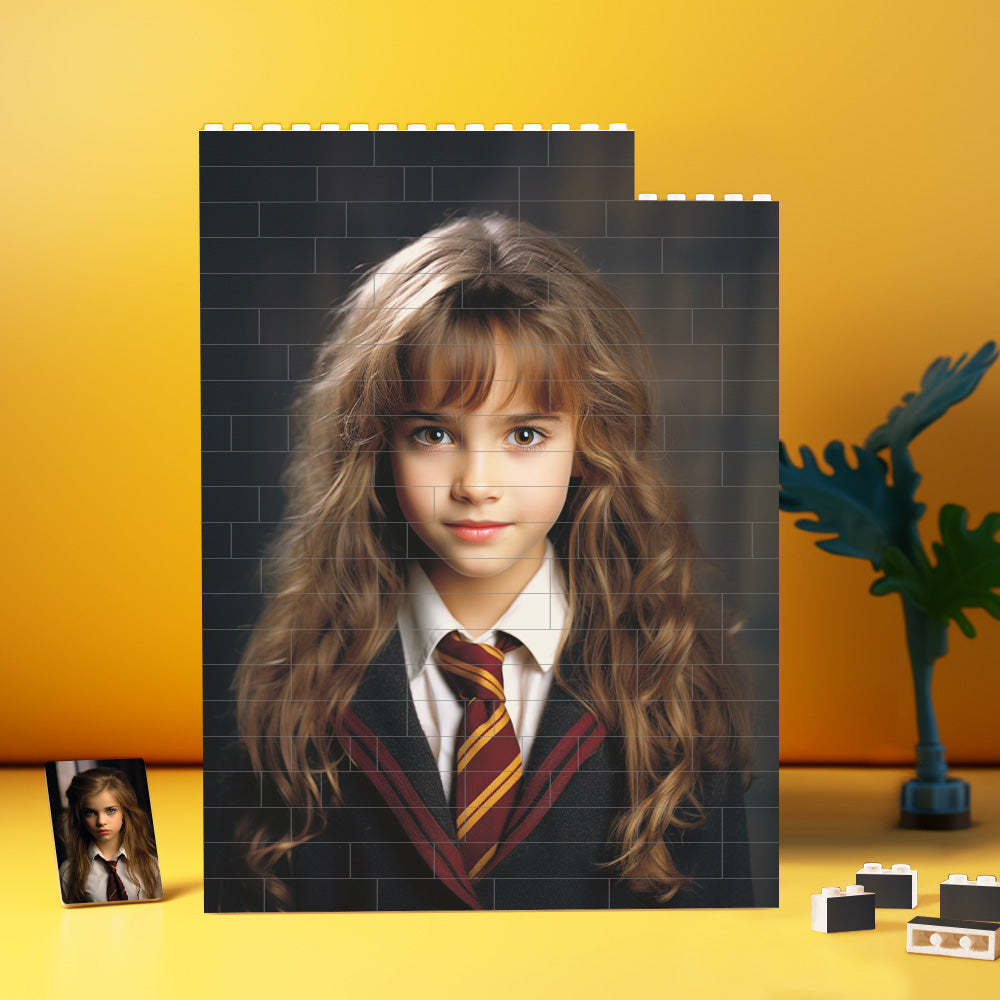 Personalized Brick Rectangle Building Photo Block Custom Face Hermione Plaque - Get Photo Blanket