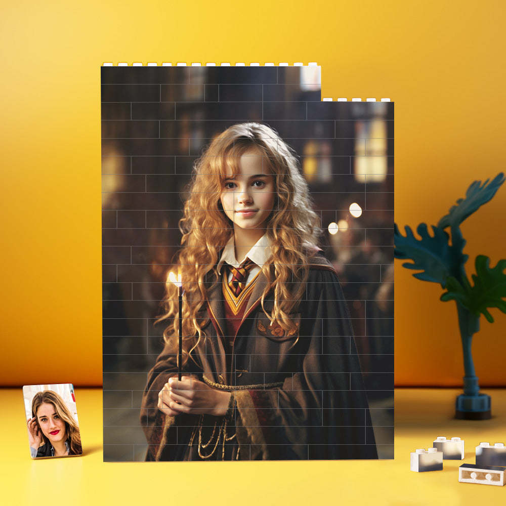 Personalized Brick Rectangle Building Photo Block Custom Face Hermione Plaque - Get Photo Blanket