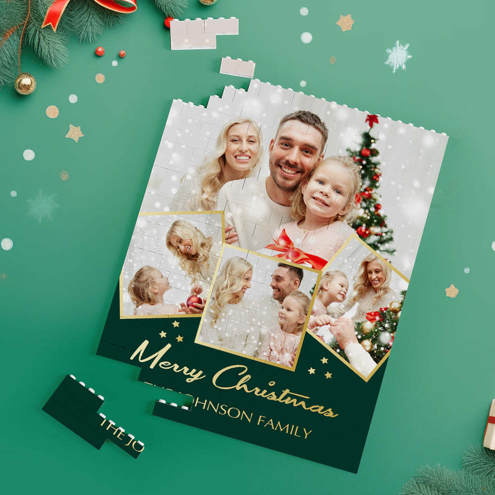 Custom Building Block Puzzle Vertical Building Photo Bricks Christmas Gifts - Get Photo Blanket