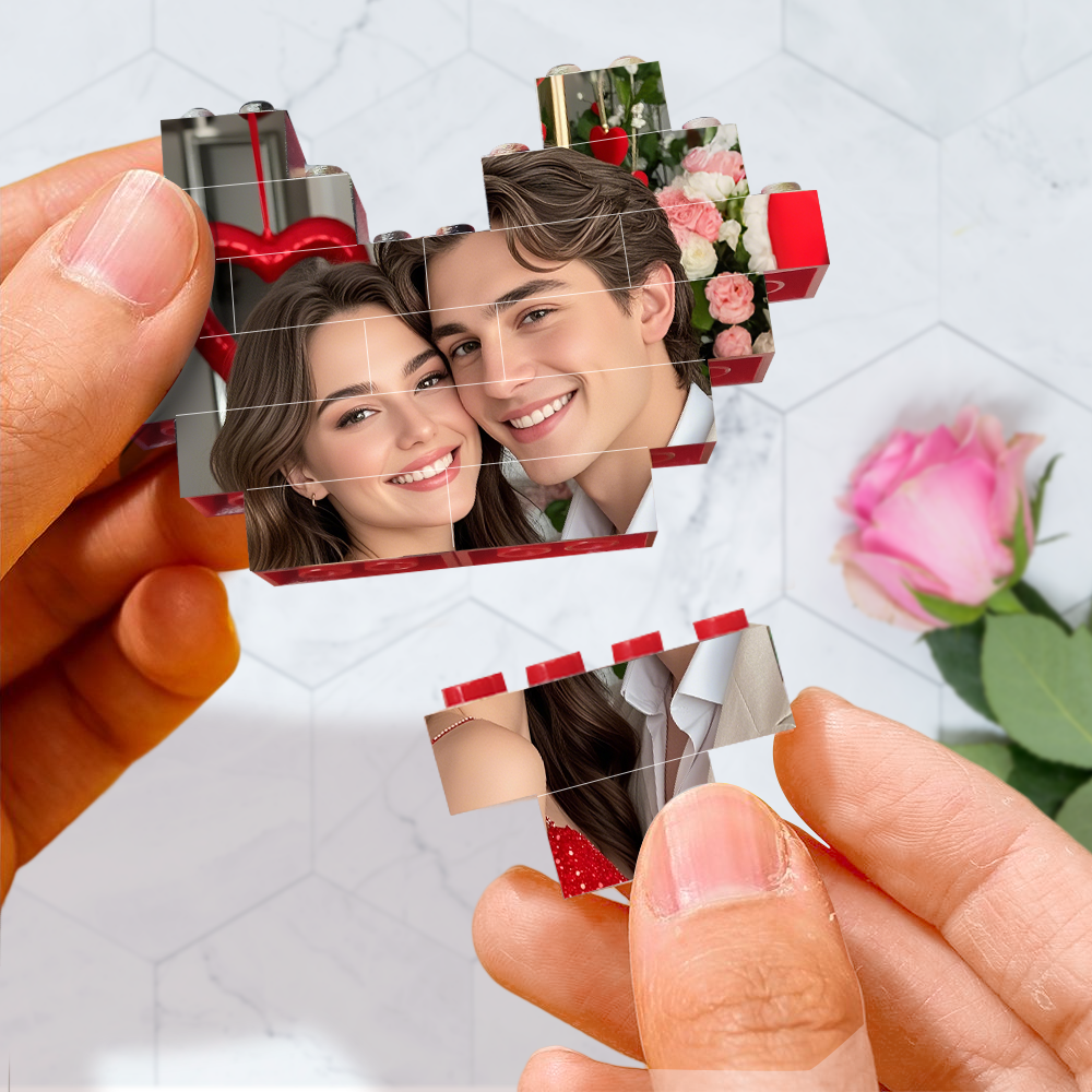 Valentine's Day Gifts Custom Building Brick Photo Block Personalised I Love You Brick Puzzles Gifts for Lover