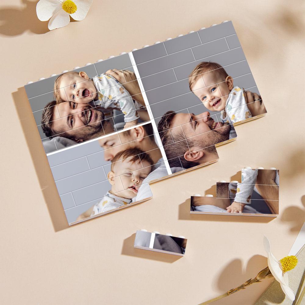 Personalized Multiphoto Building Brick Custom Photo Block Square Shape - Get Photo Blanket