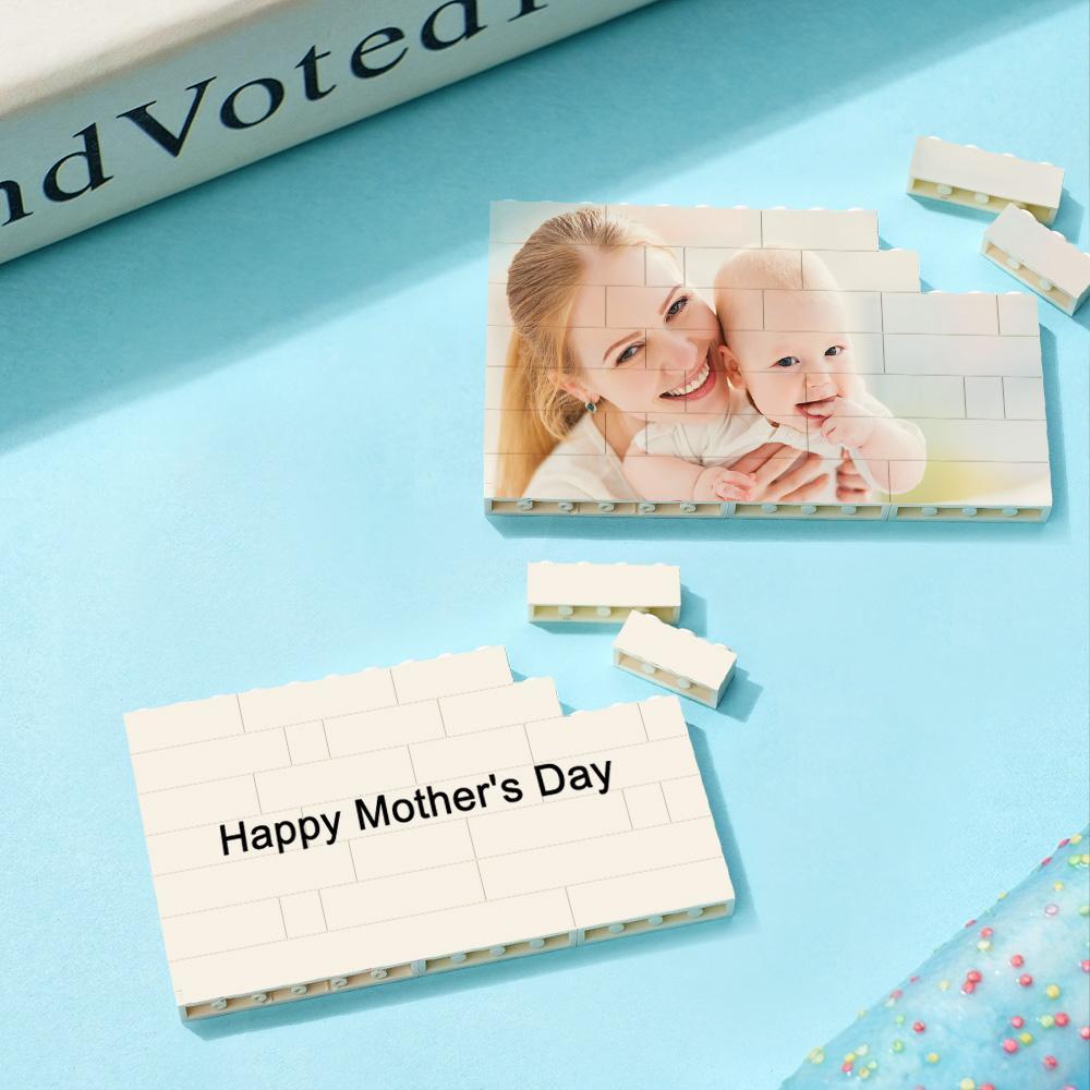 Spotify Code Personalized Building Brick Photo and Text Block Frame for Mother's Day Gifts - Get Photo Blanket