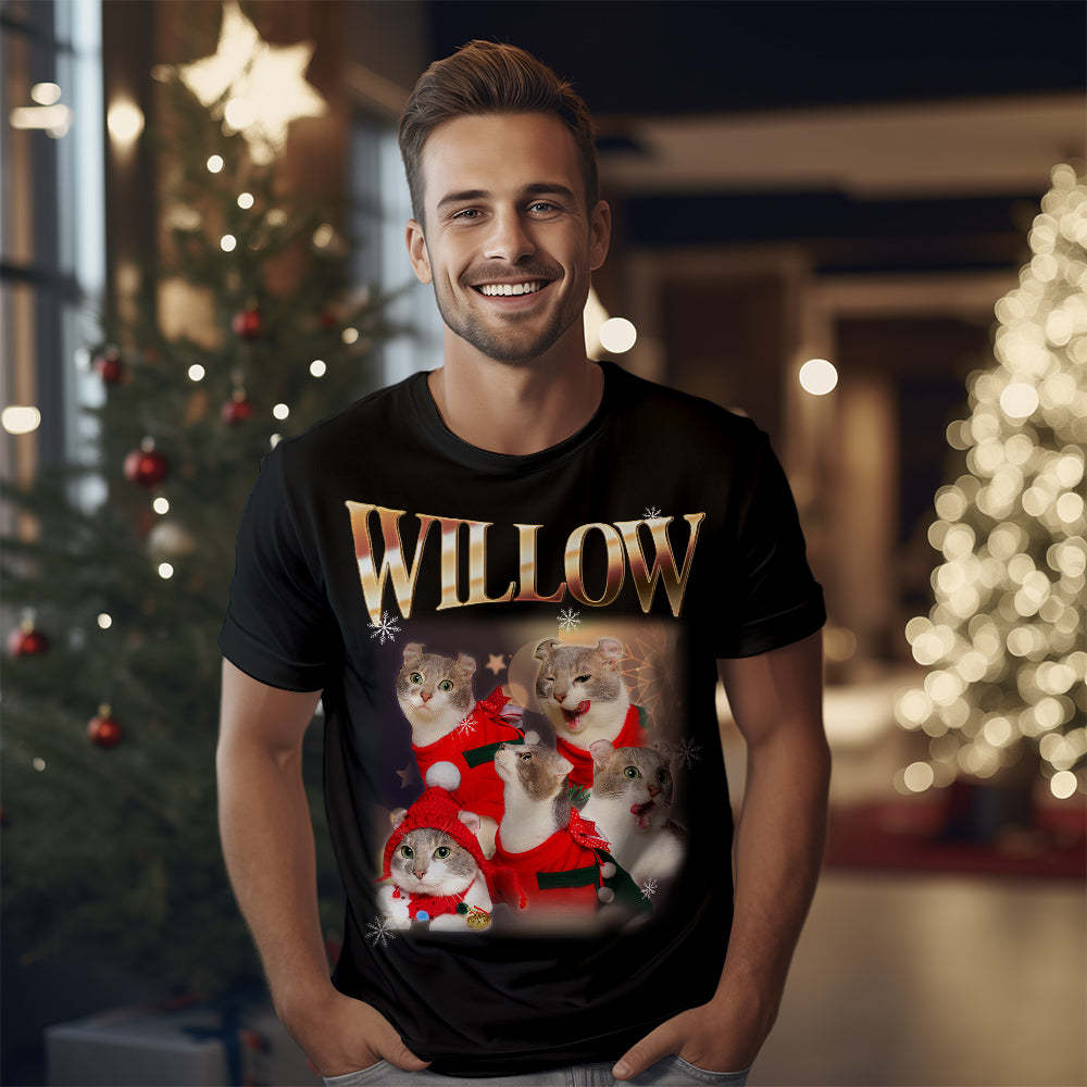 Personalized Photo Vintage Tee Custom Name and Photo T-Shirt Vintage Couple T-shirt - Get Photo Blanket