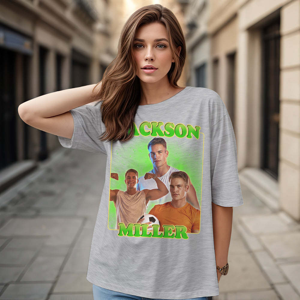 Custom 90s Bootleg Vintage Rap T Shirt Personalized Name And Photo T-shirt - Get Photo Blanket