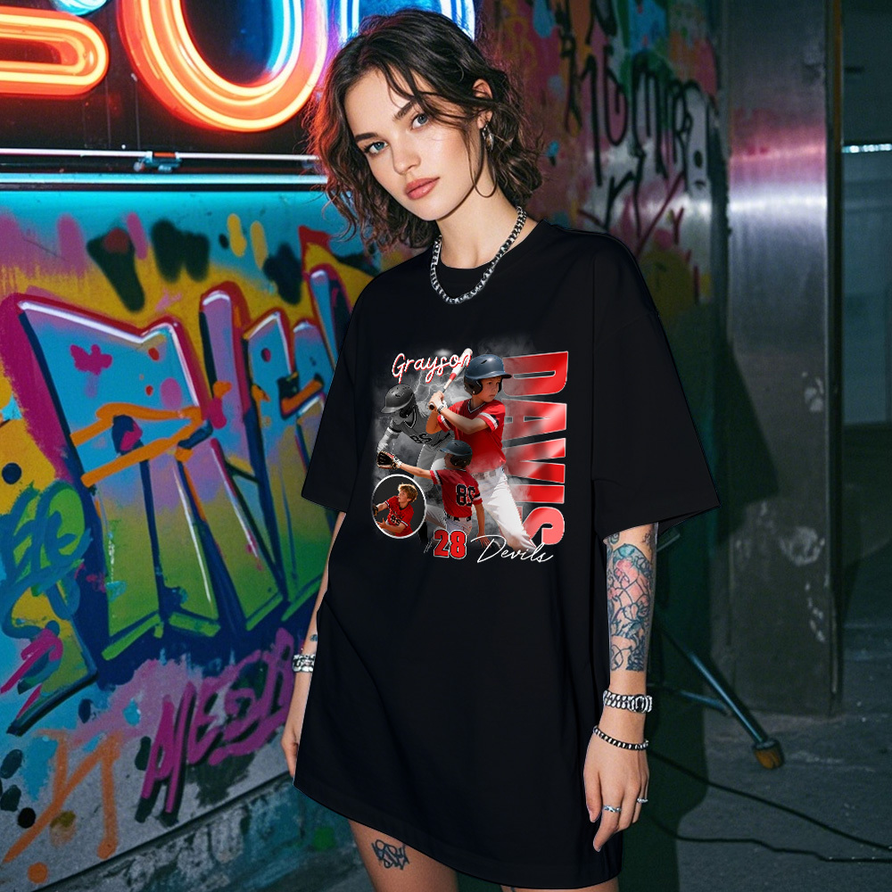 Custom Baseball Player Shirt, Mom Baseball Shirt, Softball Player Retro Shirt, Custom Team Name School Tee