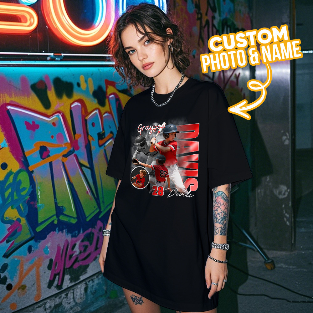 Custom Baseball Player Shirt, Mom Baseball Shirt, Softball Player Retro Shirt, Custom Team Name School Tee