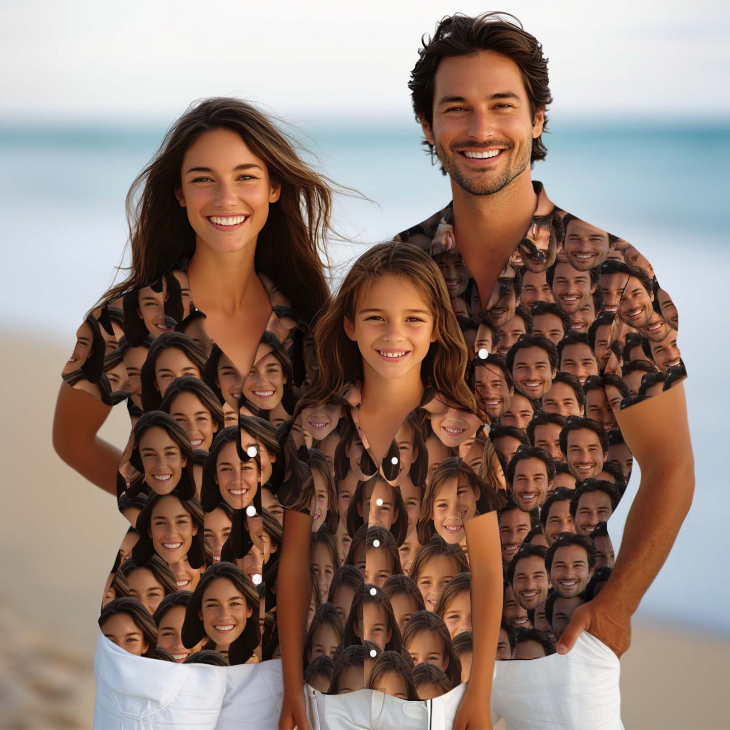Face Frenzy - Custom Men Hawaiian Shirts - Get Photo Blanket