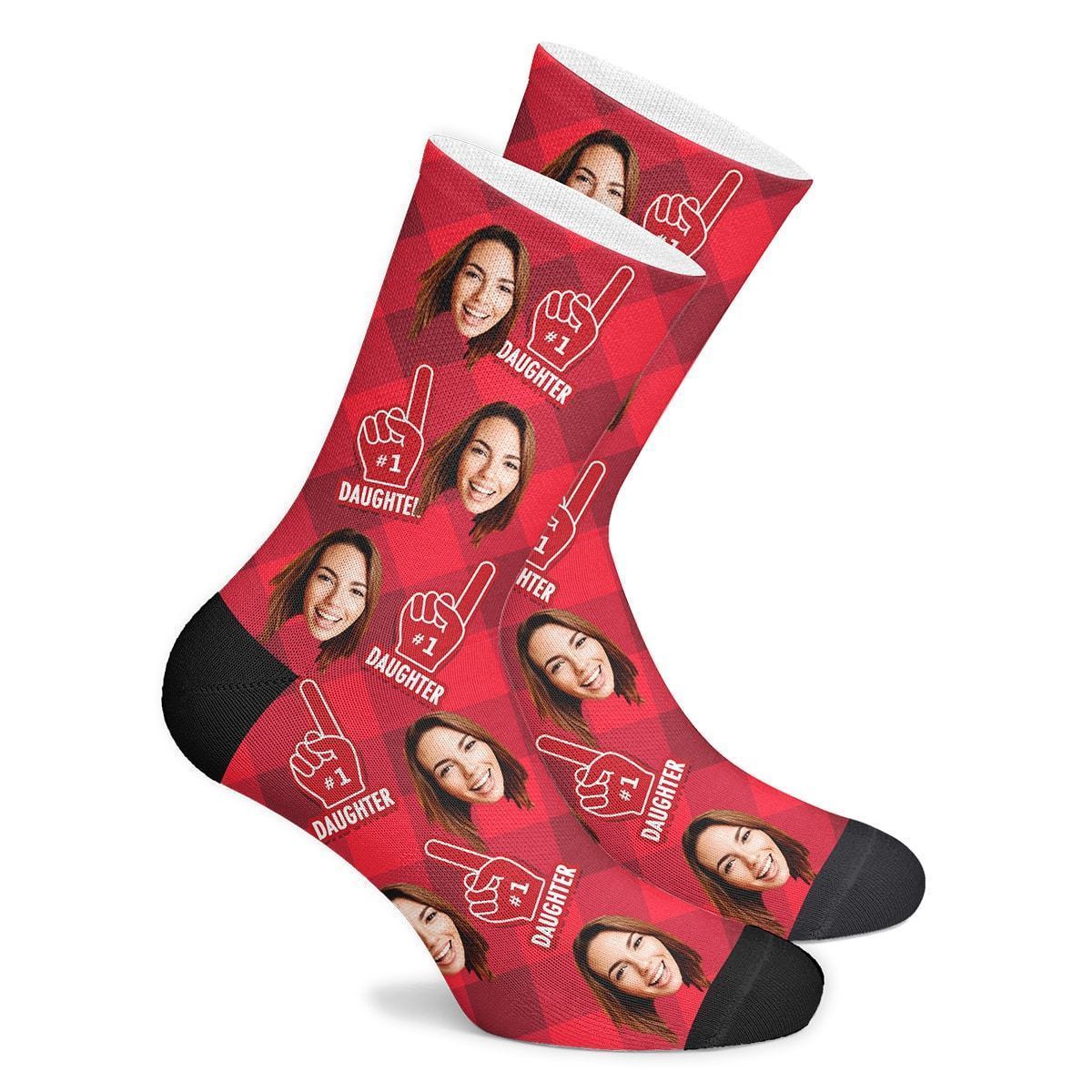 Custom #1 Daughter Fan Socks - Getphotoblanket