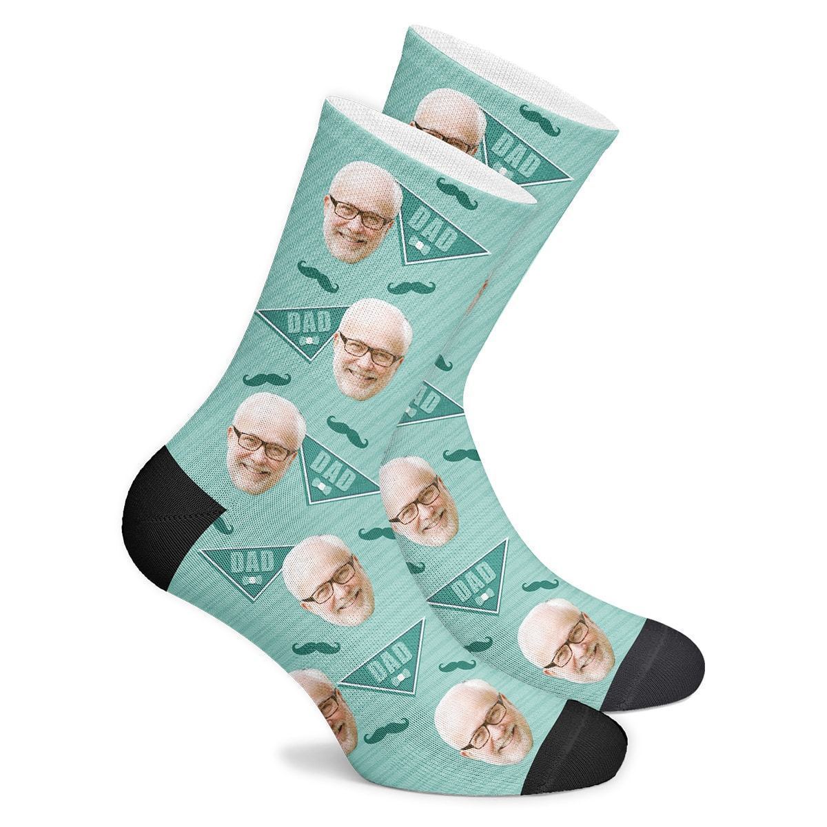 Custom Dad Mustache Socks