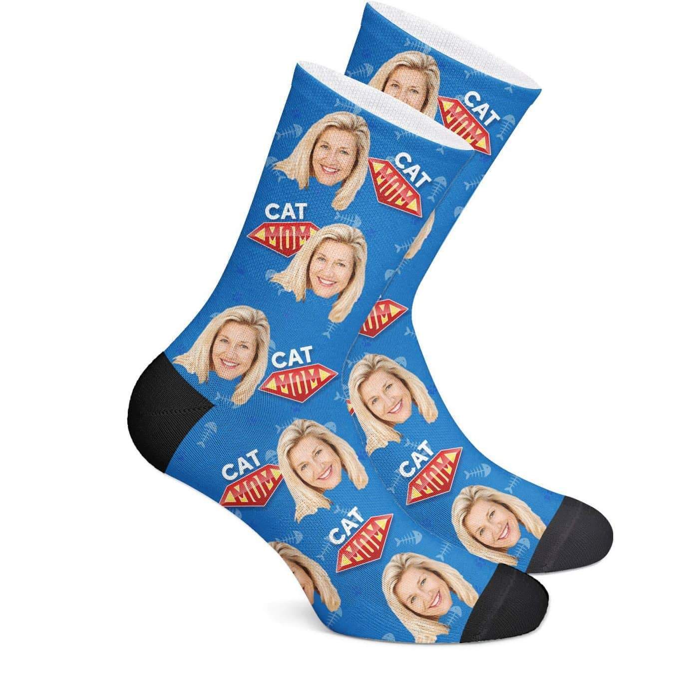 Custom Cat Mom Socks - Getphotoblanket