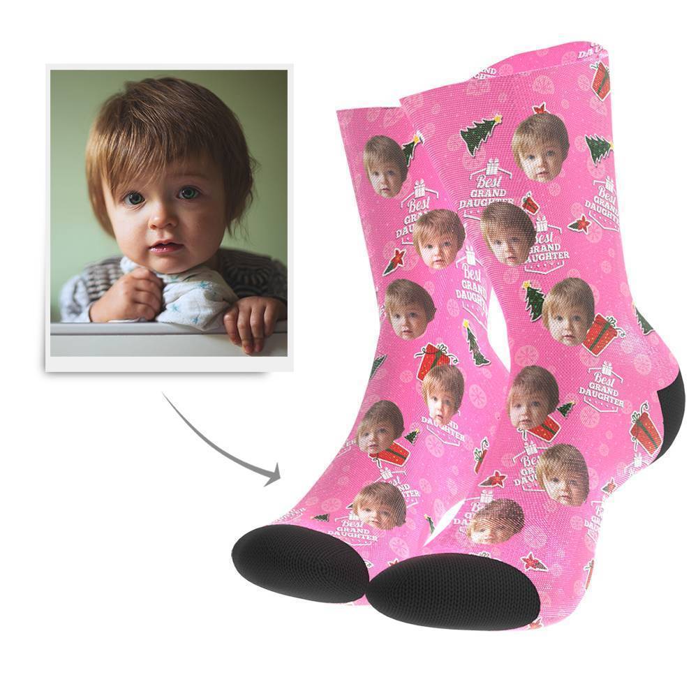 Christmas Gift Custom Face Socks (Grand Daughter) - Getphotoblanket