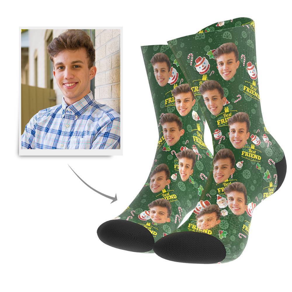 Christmas Gift Custom Face Socks (Best Friends) - Getphotoblanket