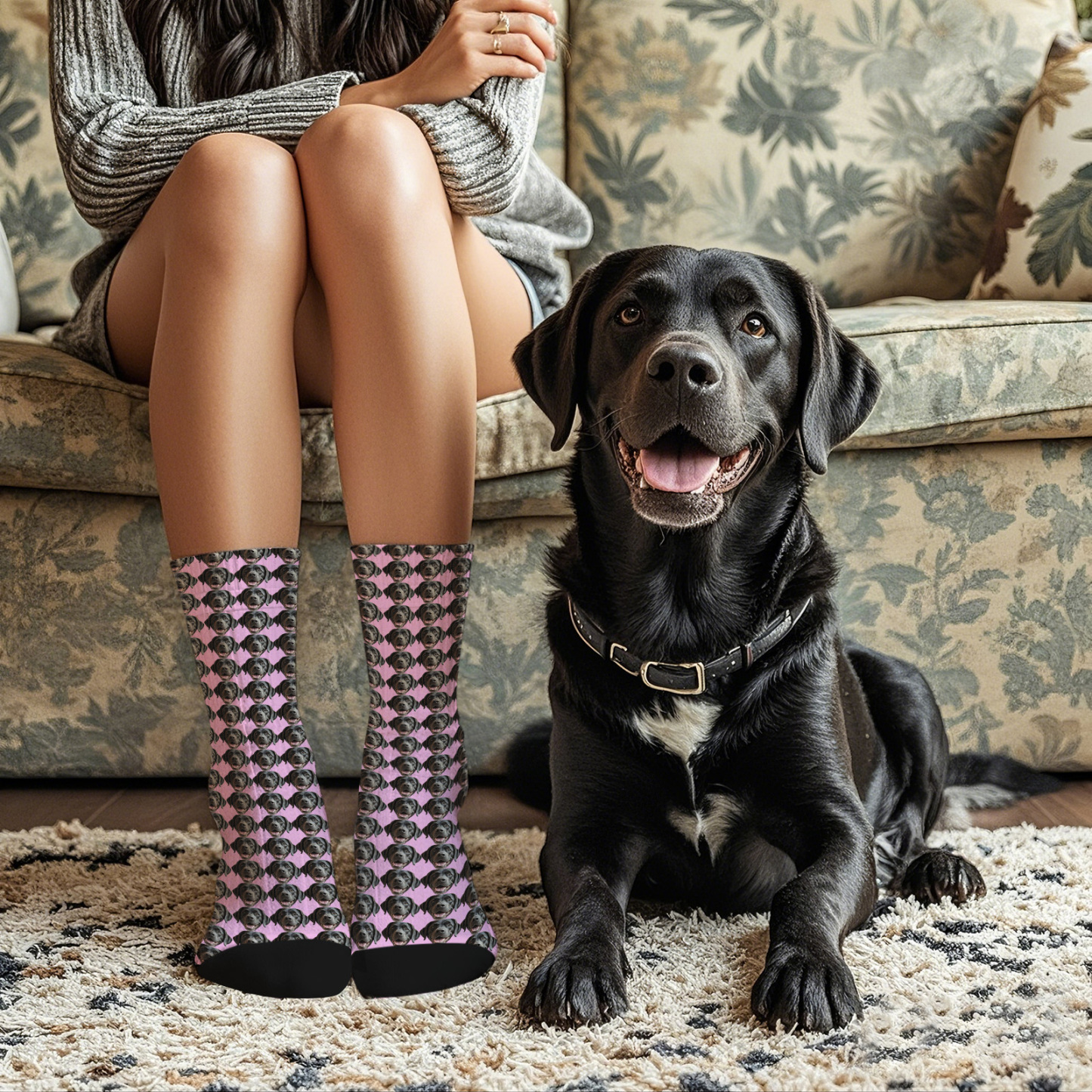 Custom Full Face Photo Printed Socks Personalized Custom Designs Best Gift Idea - Get Photo Blanket