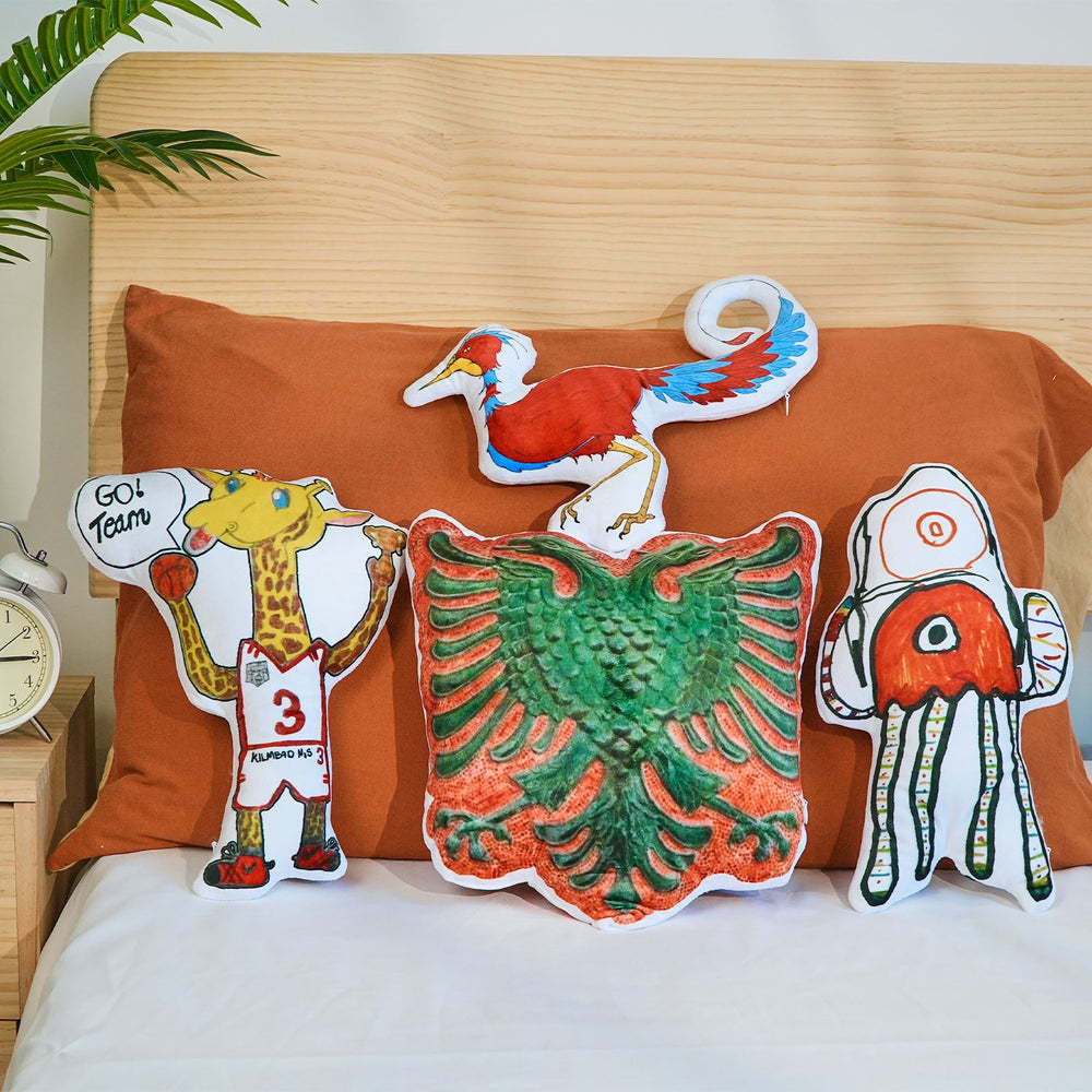 Custom Kids Hand Drawing Artwork Picture Pillow Gifts for Kids