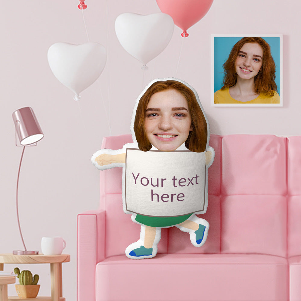 Face Pillow Custom Face Pillow Personalized Text Pillow Custom MiniMe Pillow- To Declare Your Feelings for Him