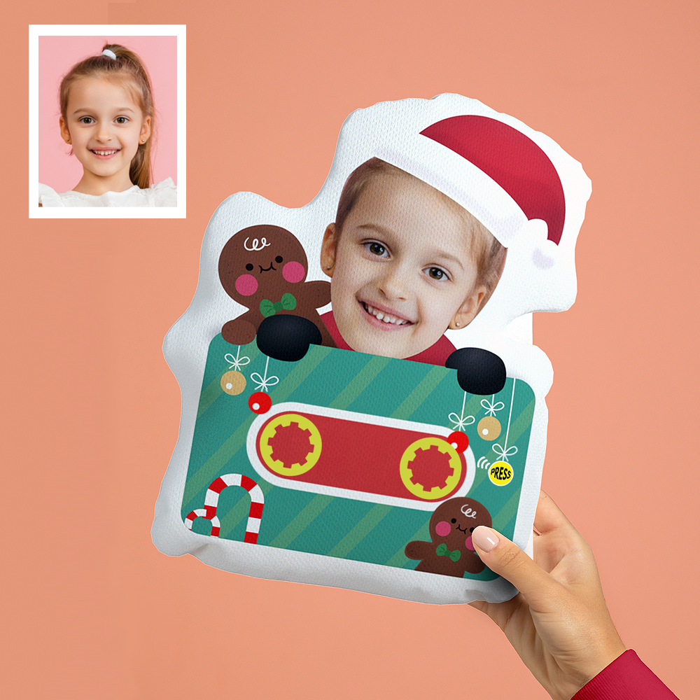 Christmas Minime Gift Custom Christmas Minime Throw Pillow Gingerbread Man Doll - Get Photo Blanket