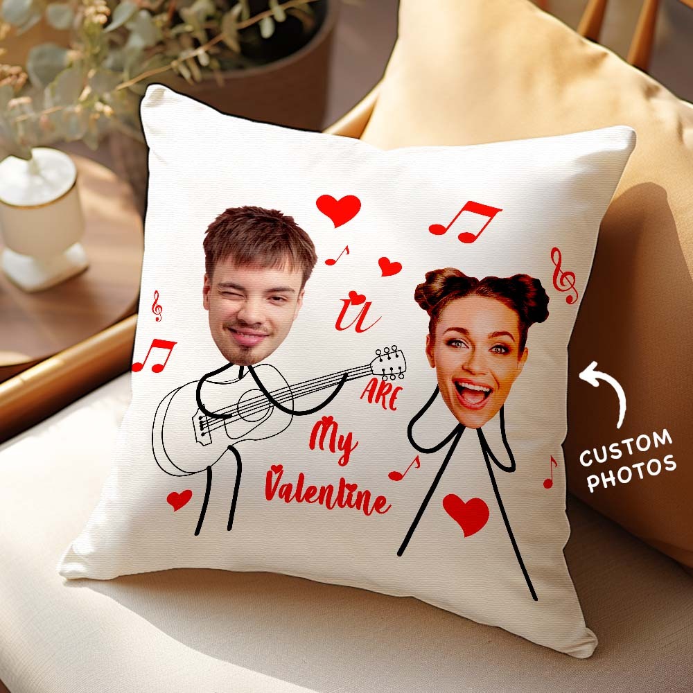 Custom Matchmaker Pillow Play The Guitar Throw Pillow Gifts For Lover - Get Photo Blanket