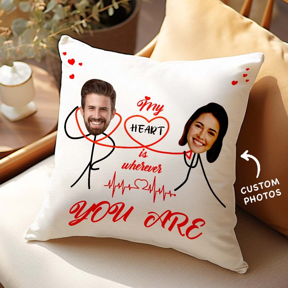 Custom Matchmaker Pillow Heart To Heart Throw Pillow Gifts For Lover - Get Photo Blanket