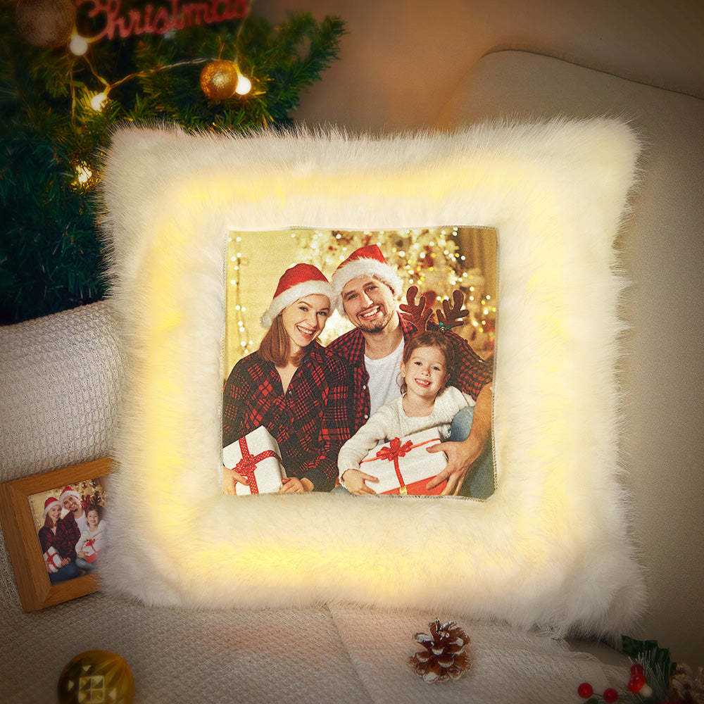 Personalized Photo LED Pillow Special Light Cushion Christmas Day Gift - Get Photo Blanket