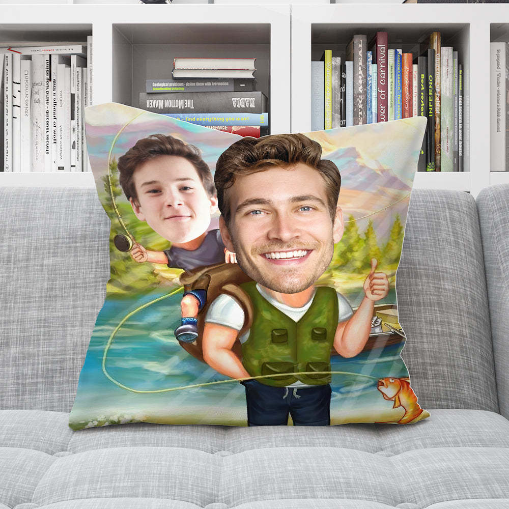 Custom Face Pillow Personalized Father's Day Outing Pillow Customized Gift for Dad