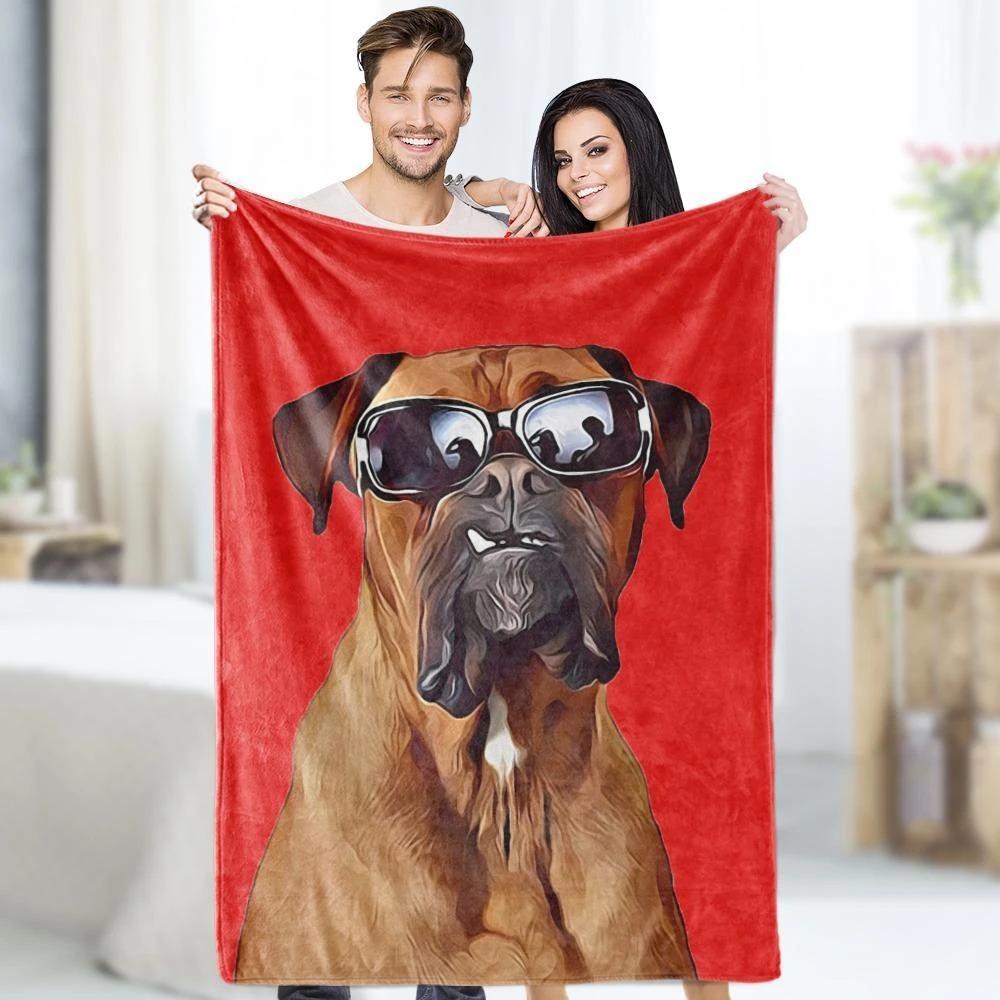 Dog Blanket Custom Dog Blanket Pet Blanket Custom Pet Blanket Printy Pets Pet Photo Blanket Dog Picture Blanket Gifts For Dog Lovers Pets Art Portrait