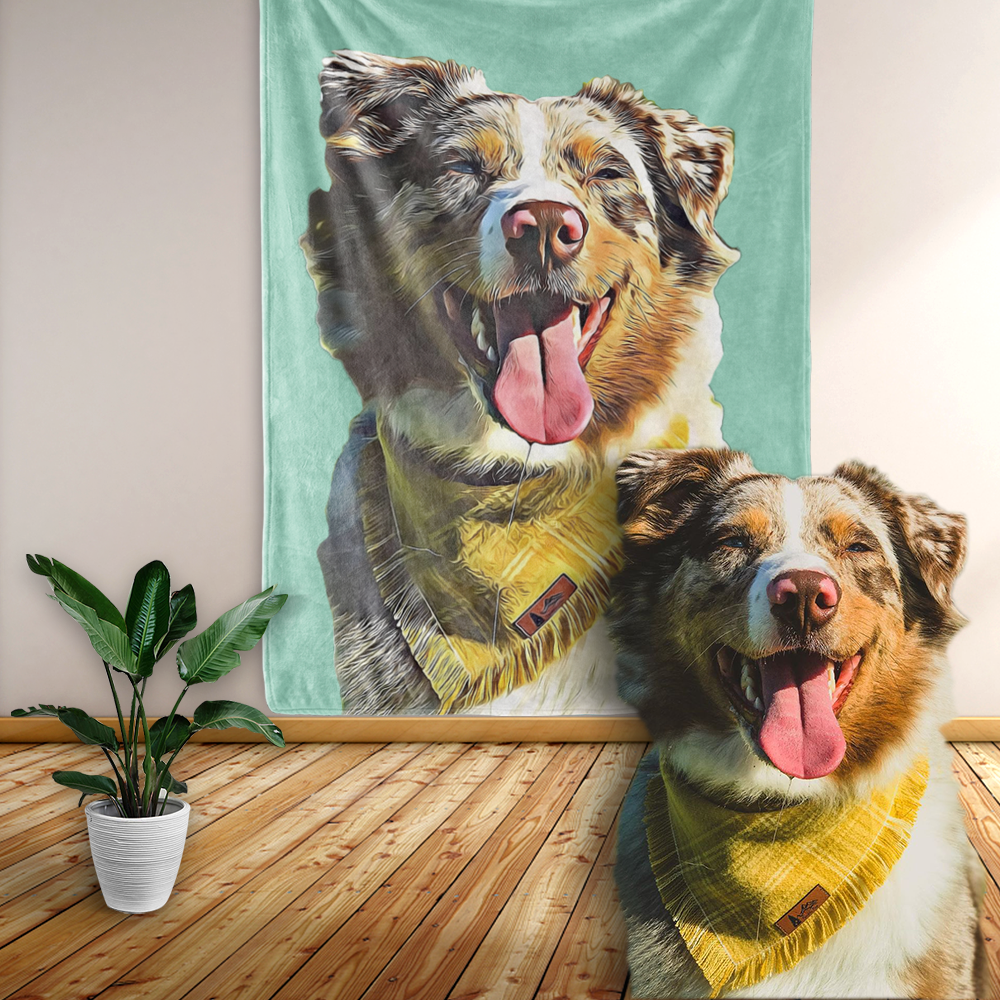 Dog Blanket Custom Dog Blanket Pet Blanket Custom Pet Blanket Printy Pets Pet Photo Blanket Dog Picture Blanket Gifts For Dog Lovers Pets Art Portrait