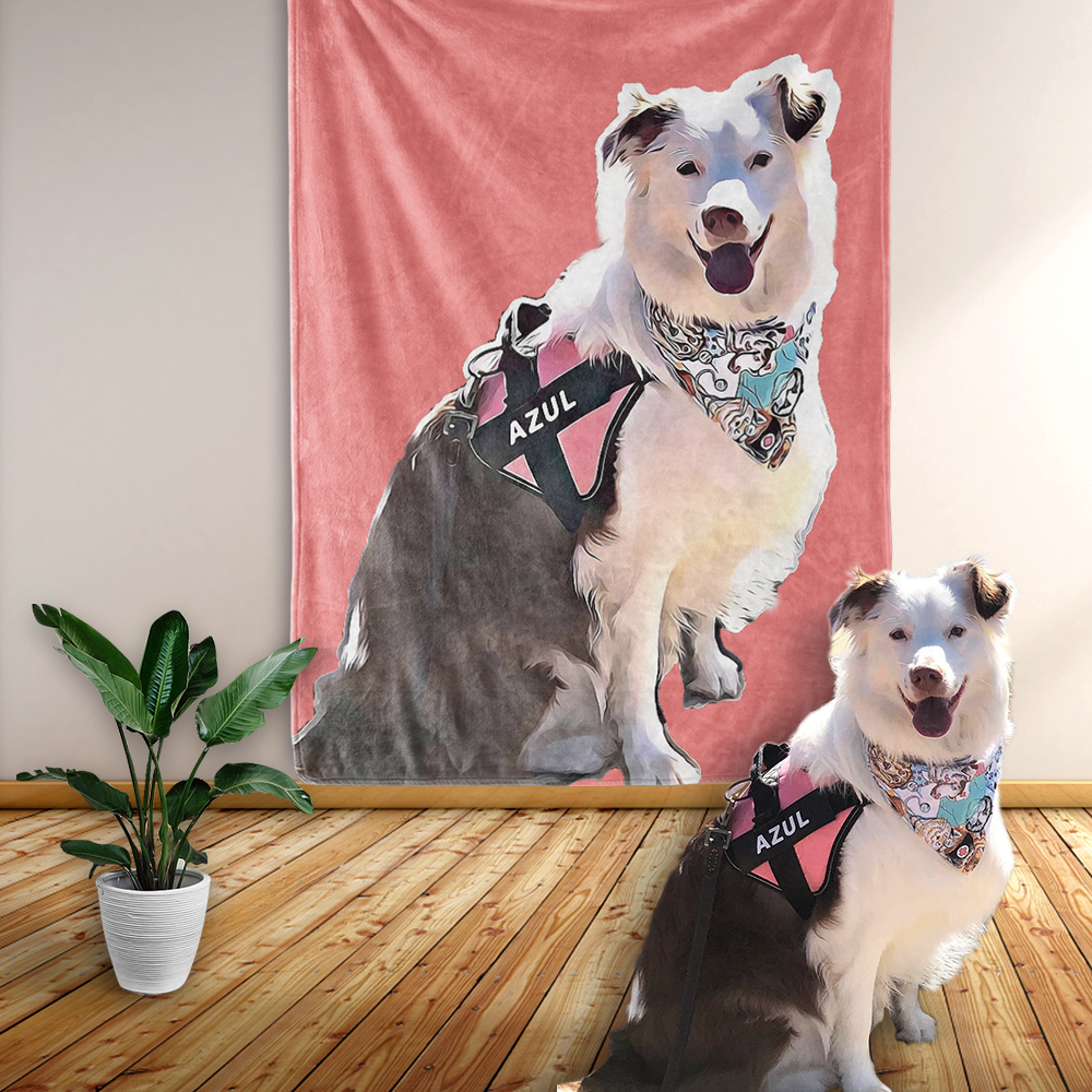 Custom Dog Blankets Personalized Pet Photo Blankets Birthday Gift For Dog Lover