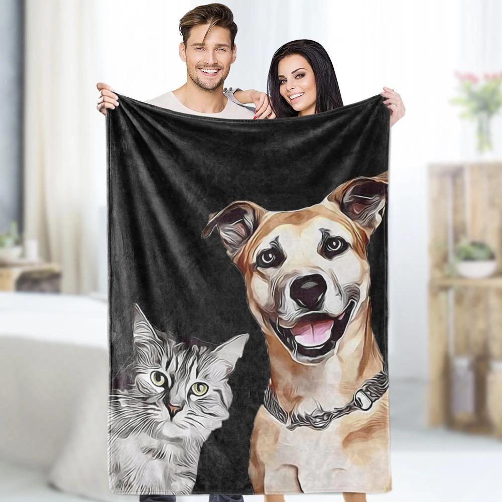 Dog Blanket Custom Dog Blanket Pet Blanket Custom Pet Blanket Printy Pets Pet Photo Blanket Dog Picture Blanket Gifts For Dog Lovers Pets Art Portrait