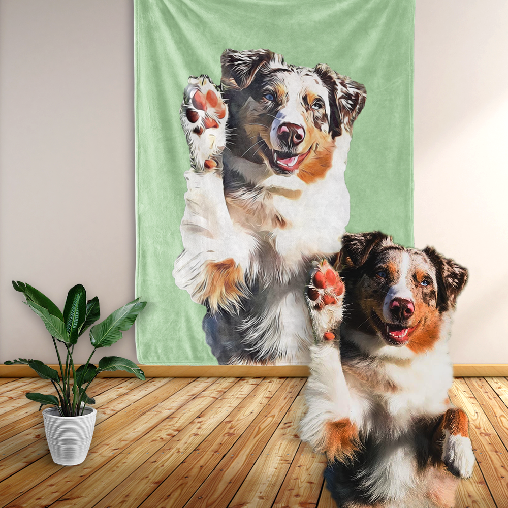 Custom Dog Blankets Custom Blanket Pet Photo Blankets Personalized Fleece Blanket Birthday Gifts For Her