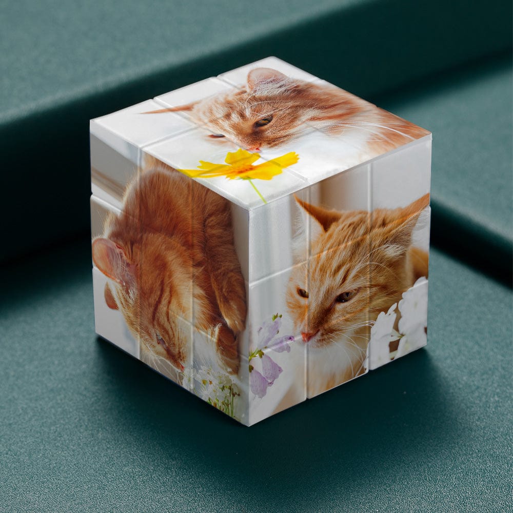 Custom Photo Rubic's Cube Pet Memorial Gift For Pet Lovers