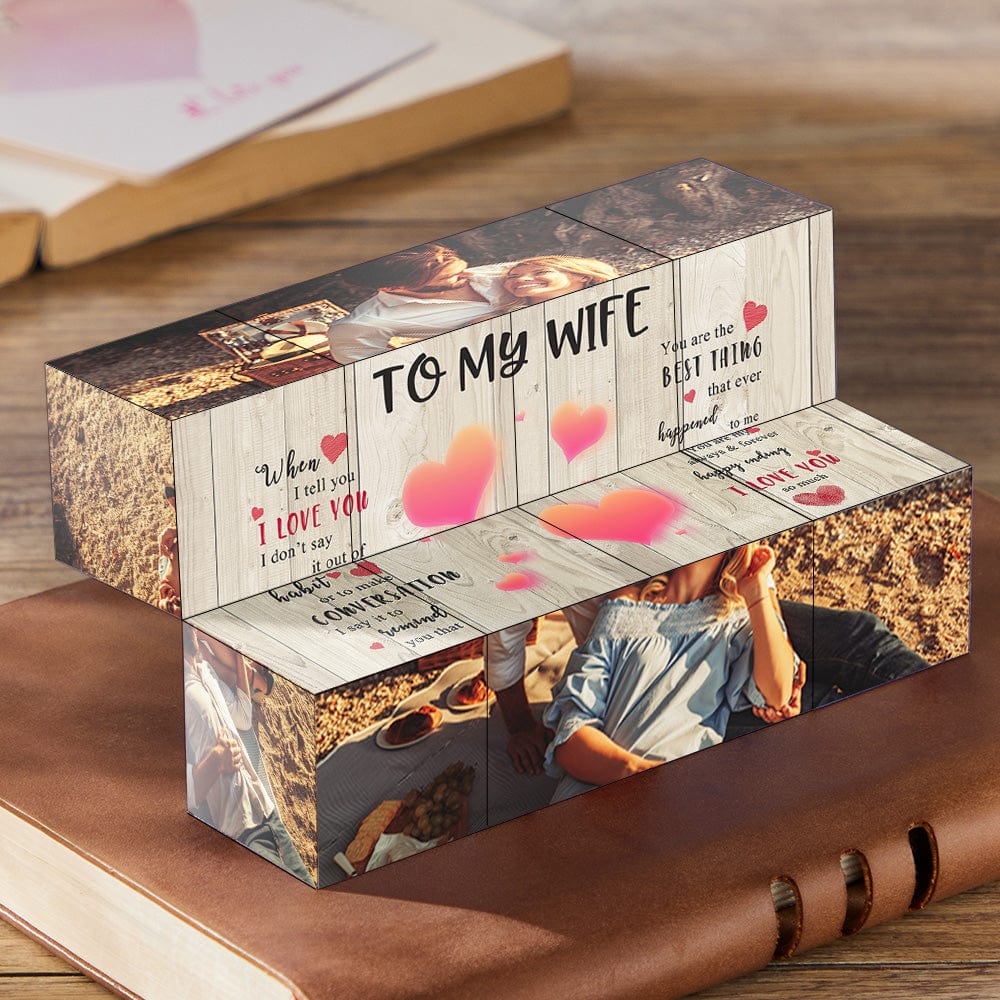 Custom Rubic's Cube Infinity Photo Cube Home Decoration To My Wife