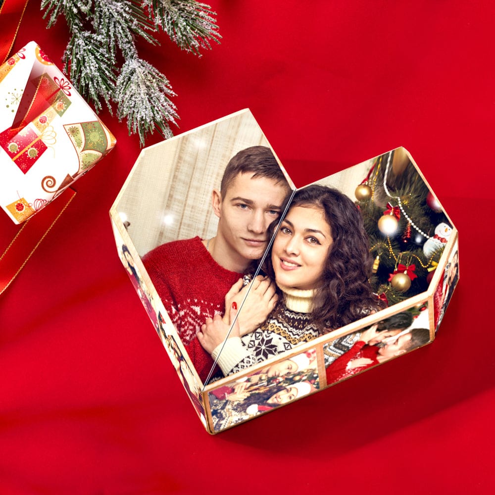 Custom Photo Rubic's Cube Multiphoto Colorful Wooden Rubic's Cube Christmas Gifts For Couple