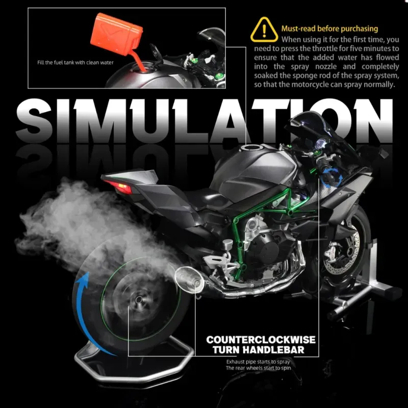 Superbike Model Kit 1:9 Scale Racing Motorcycle Collectible