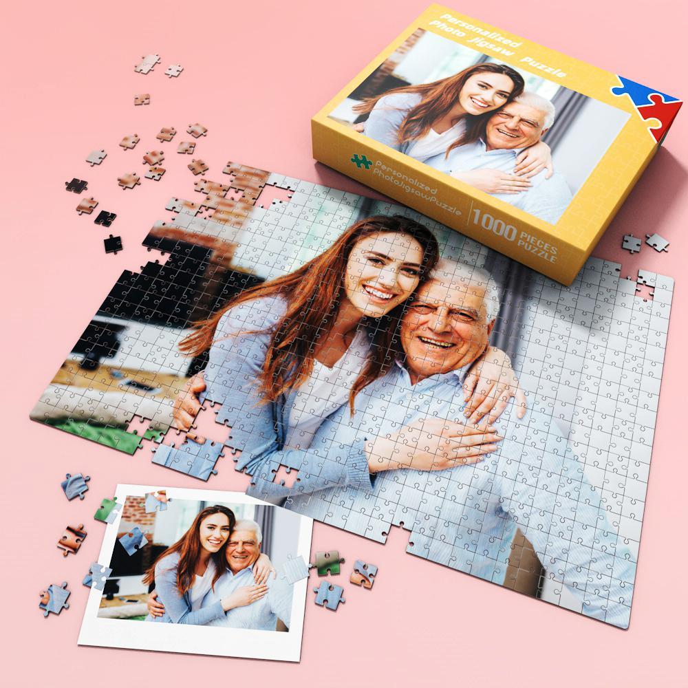 Personalized Puzzles Custom Photo Jigsaw Puzzle Happy 300-1000 Pieces Gifts For Dad