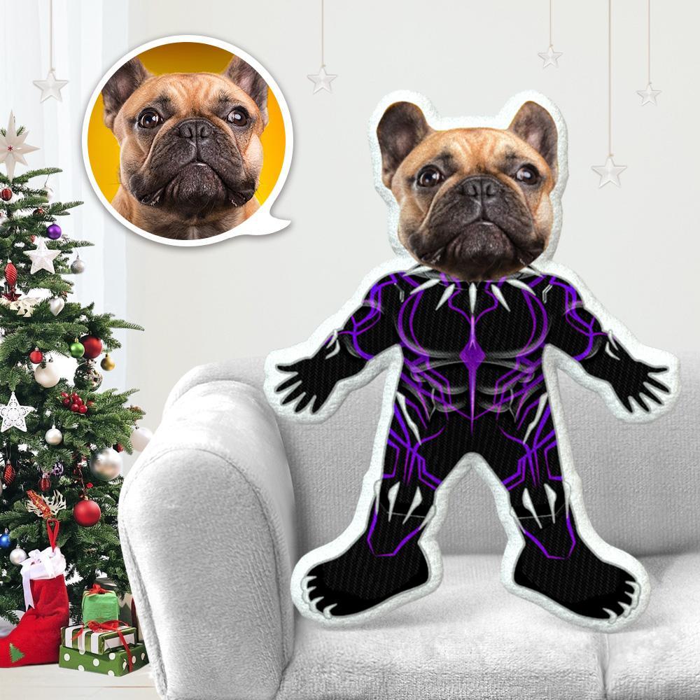 Dog Photo Pillow Dog Face Pillow Personalized Dog Pillow Custom Dog Pillow Dog Picture Pillow Black Panther Costume MiniMe Dog Costume Pillow Doll