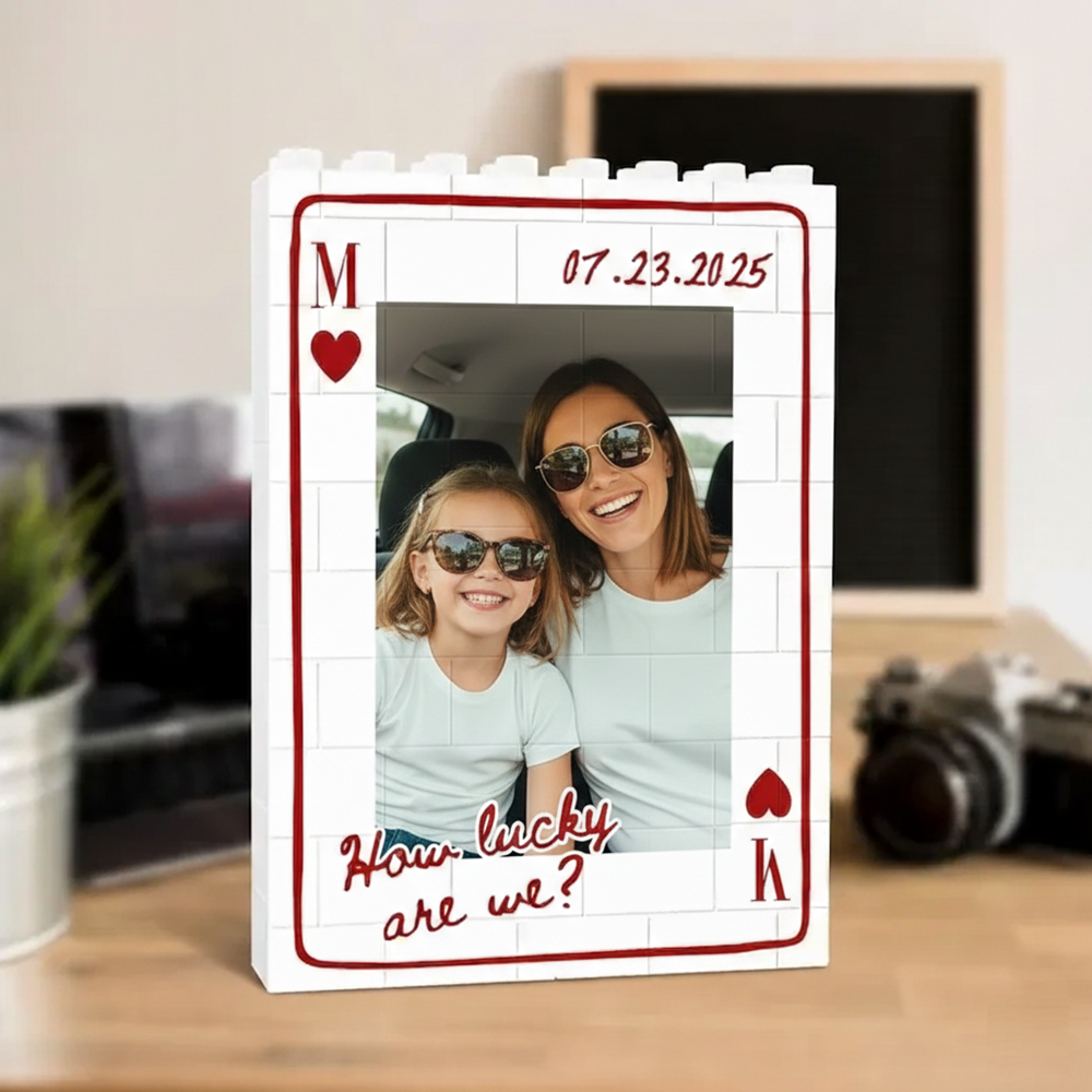 Custom Photo Brick Puzzle Frame – Build Warmth, A Sweet Gift for Mom & Mother's Day - Get Photo Blanket