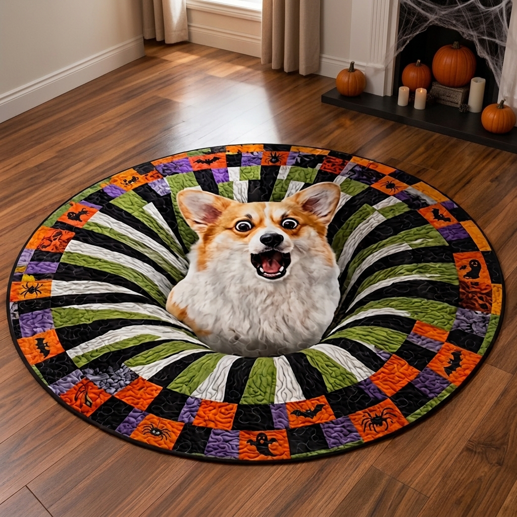 3D Pumpkin Reaper Halloween Rug