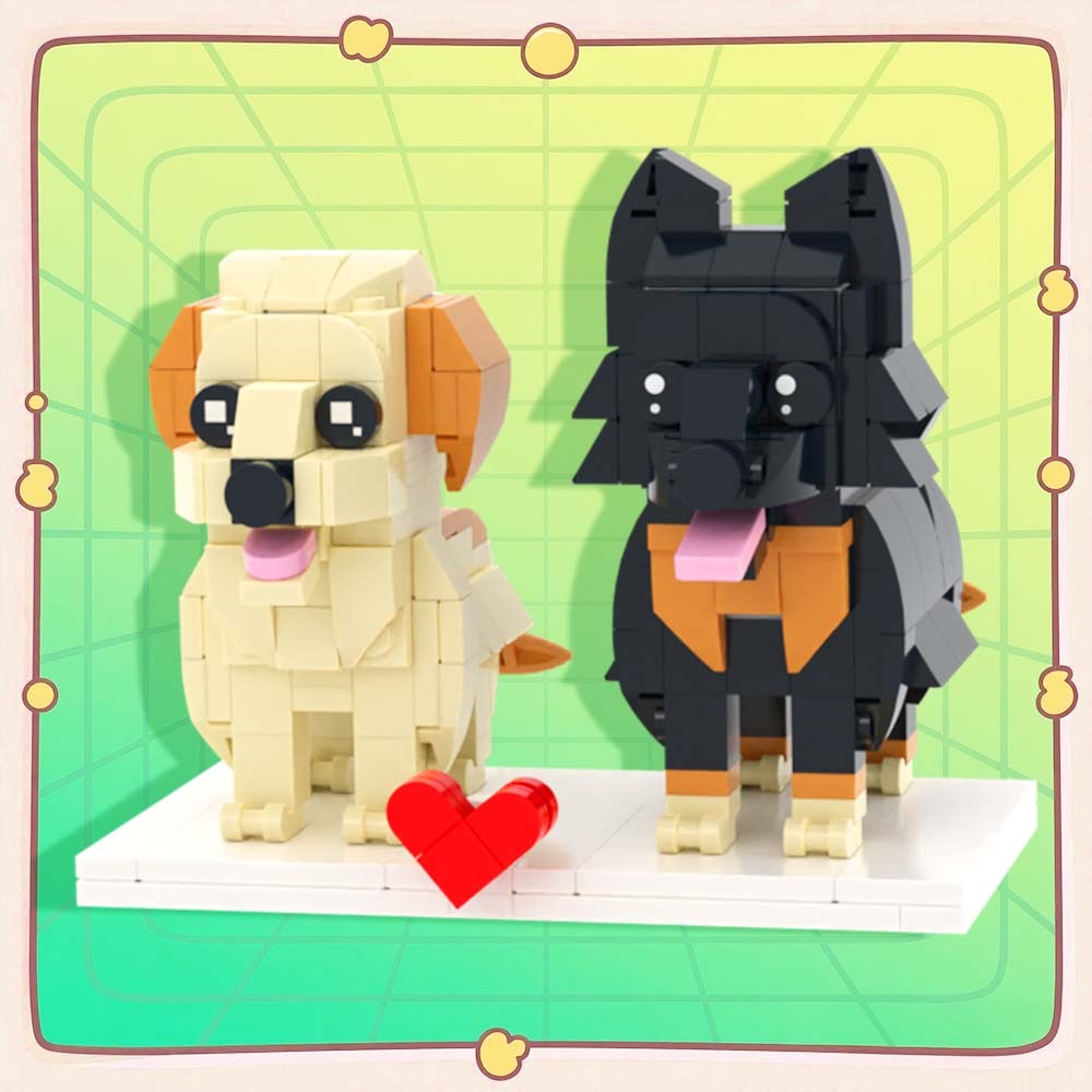 Persaonalized Cat Dog Full Body Brick Figures Pet Family Gift