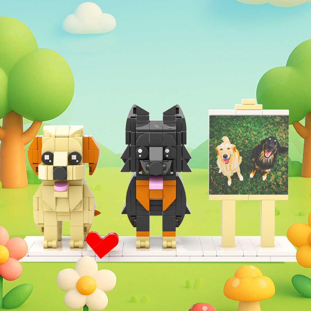 Persaonalized Cat Dog Full Body Brick Figures Pet Family Gift
