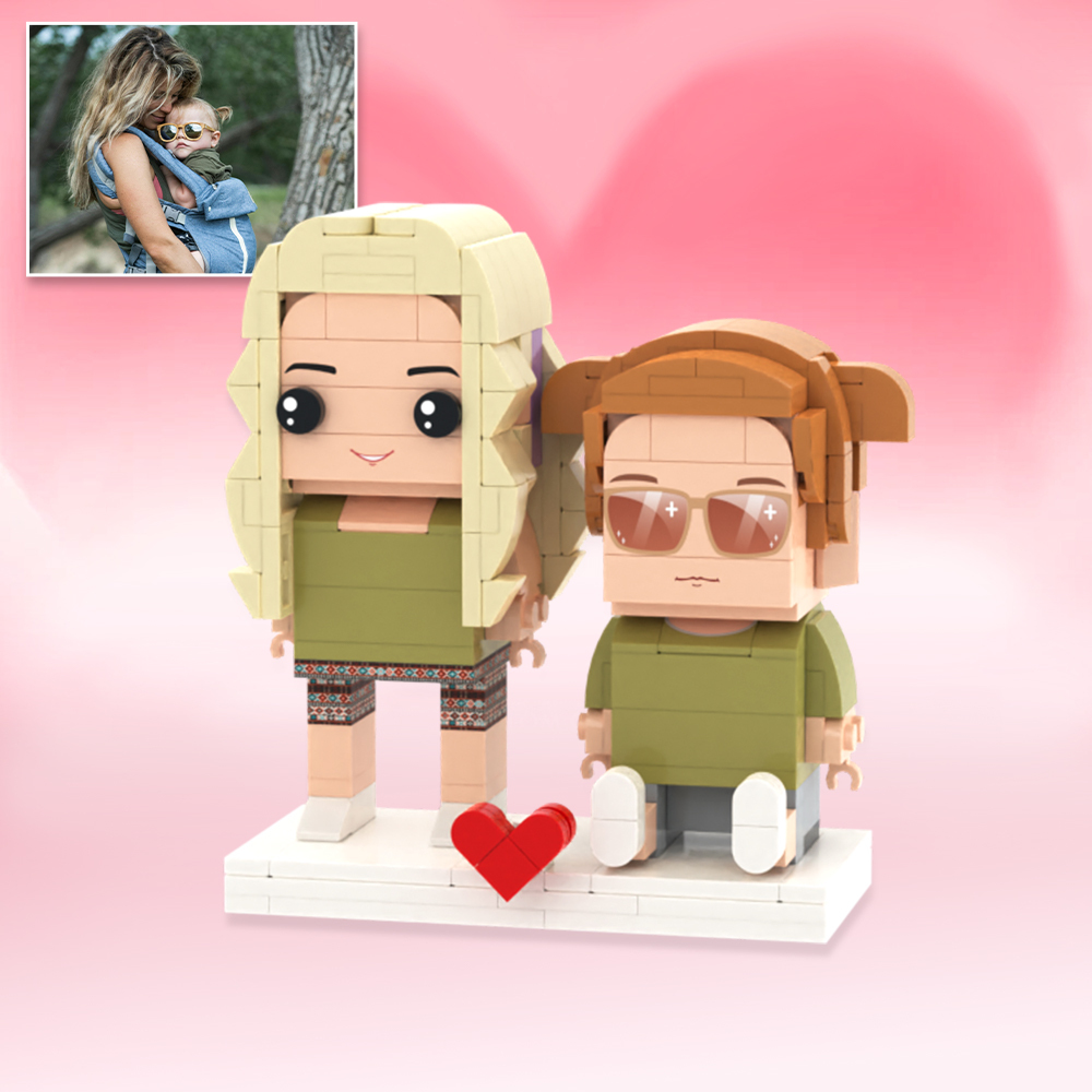 Personalized Full Body 3 People Brick Figures Custom Sitting Brick Figures Universal Interlocking Plastic Toy Christmas Gift - Get Photo Blanket