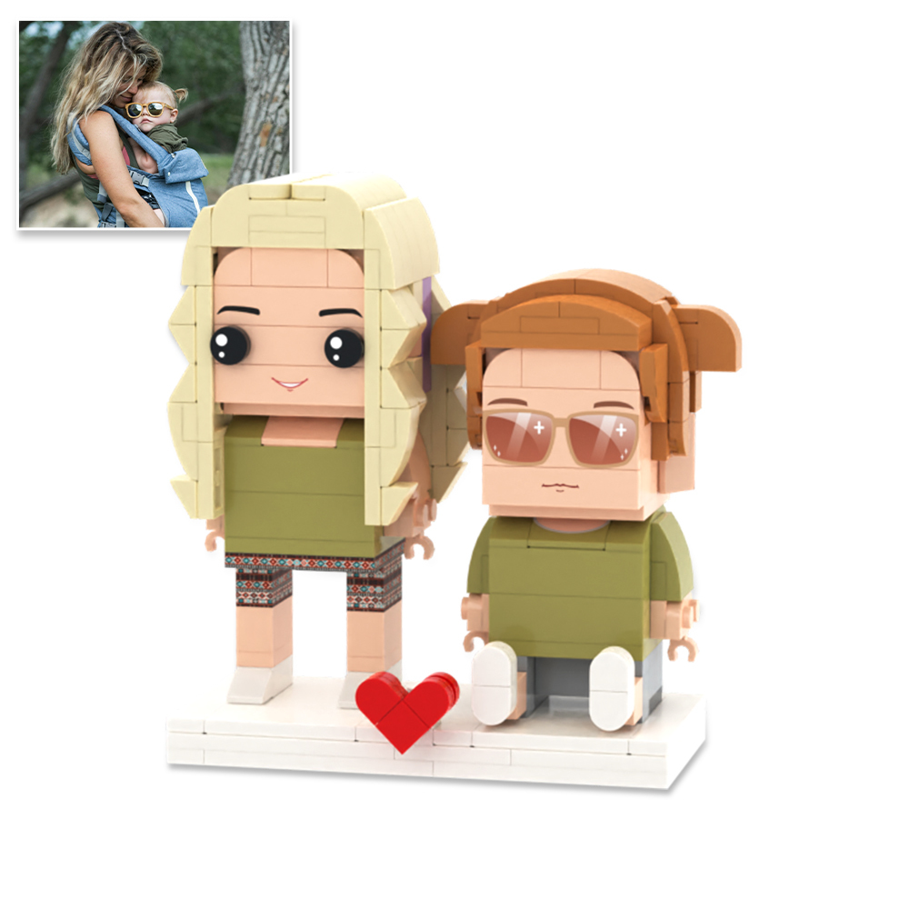 Personalized Full Body 3 People Brick Figures Custom Sitting Brick Figures Universal Interlocking Plastic Toy Christmas Gift - Get Photo Blanket
